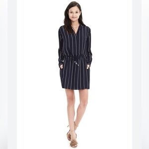 Banana Republic dark blue and white pinstripe dress Size 6